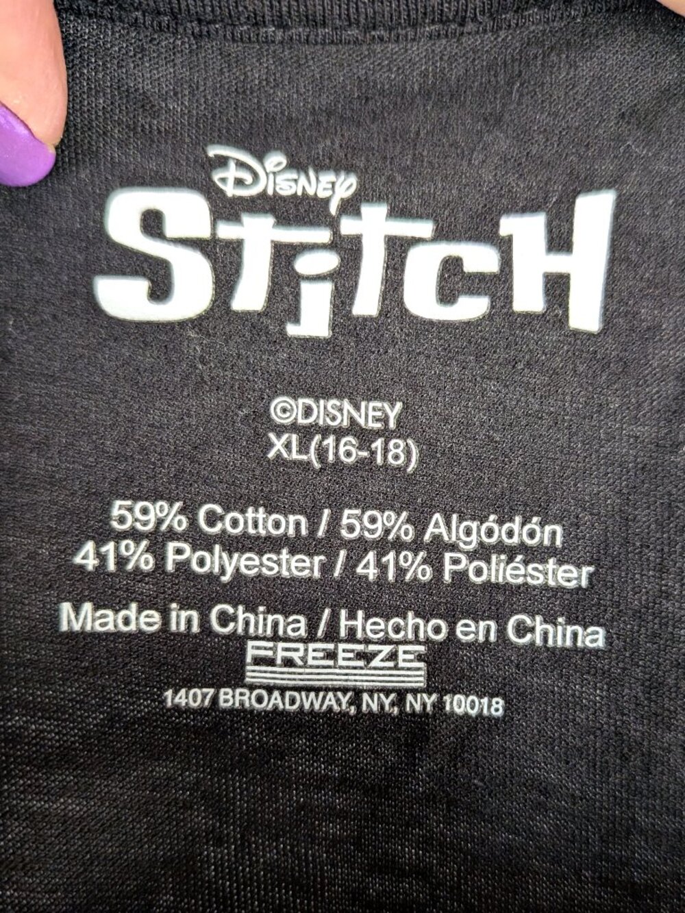Disney Stitch Cosmic Moods Black Graphic Tee XL - Picture 4 of 5